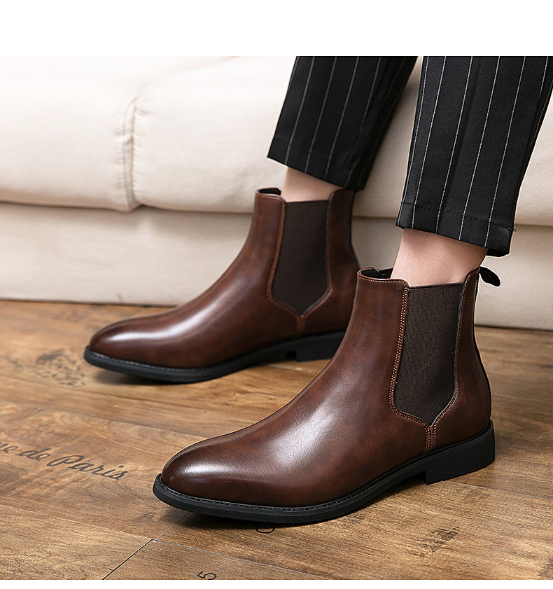 Men's Casual Leather Boots Stylish