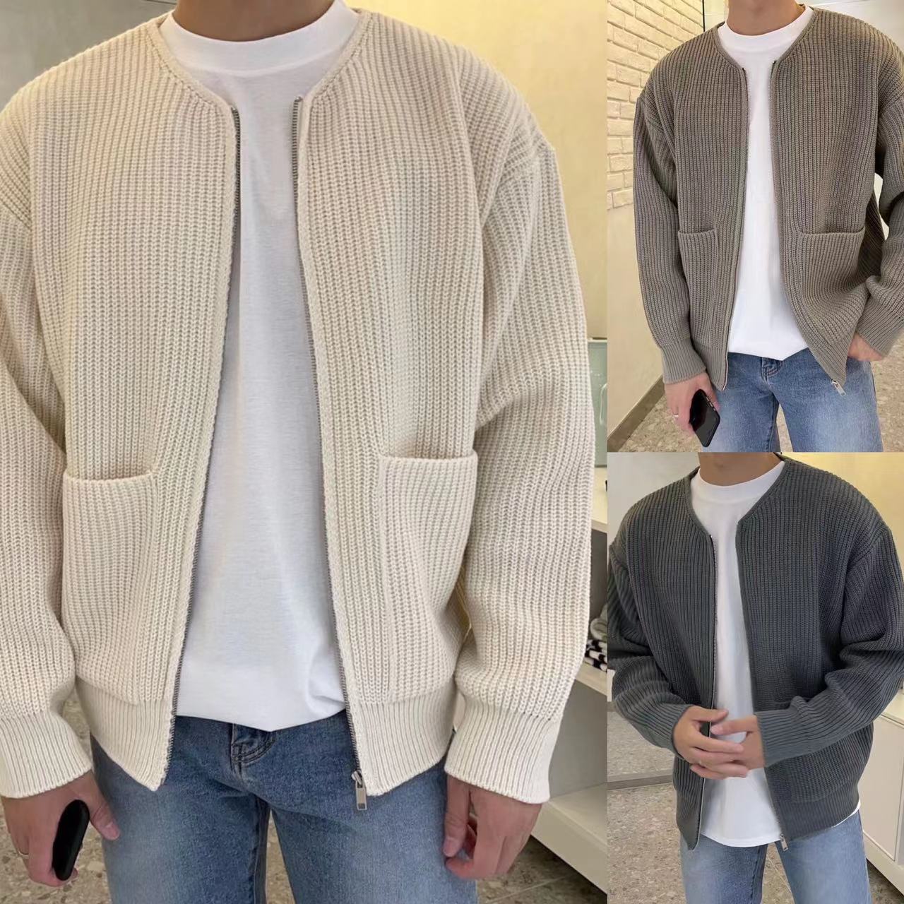 Men's Knitted Cardigan in Modern Design