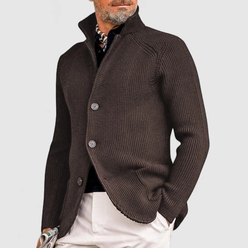 Men's Knitted Cardigan with Pockets
