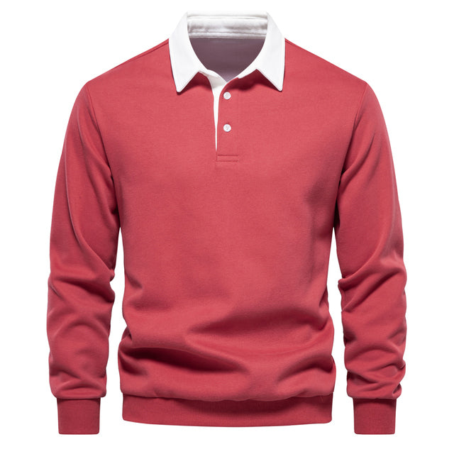 Men's Long Sleeve Polo with Classic Design