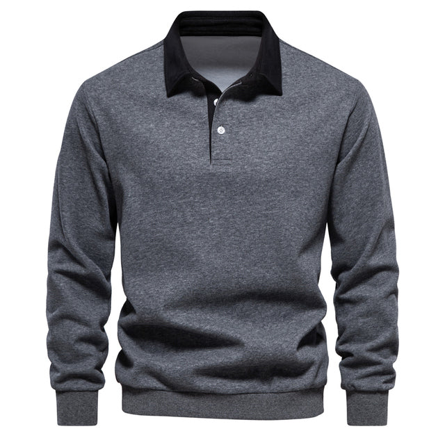 Men's Long Sleeve Polo with Classic Design