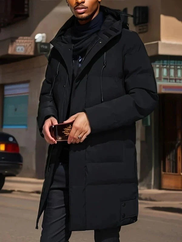 Men's Padded Long Winter Jacket