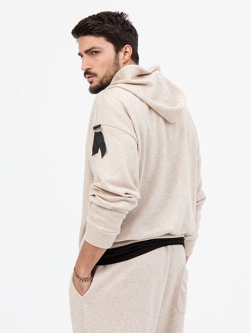 Men's Oversized Hoodie with Subtle Details