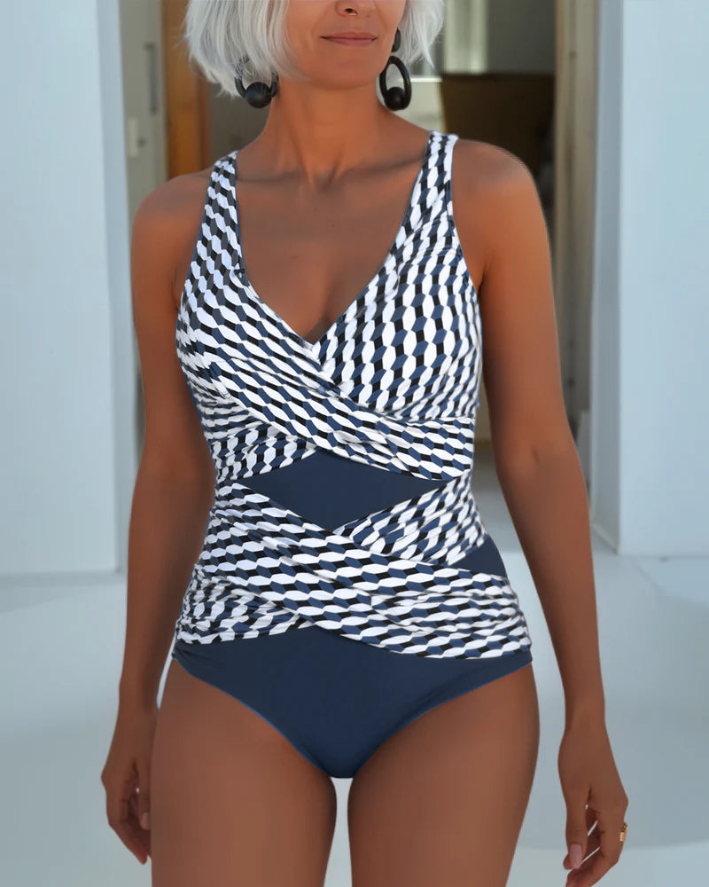 Malaya | Flattering V-Neck Swimsuit for Mature Women