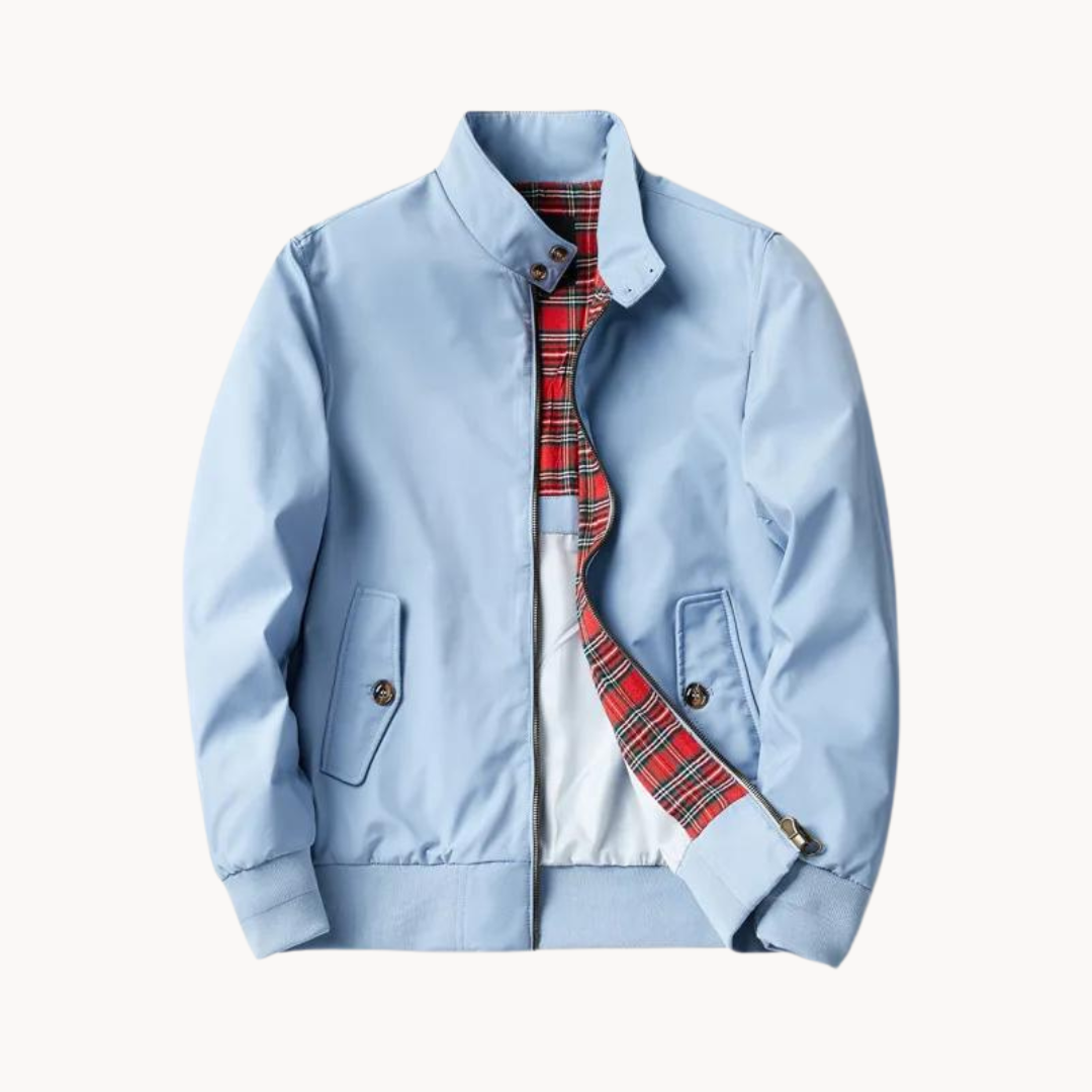Men's Harrington Jacket with Tartan Lining