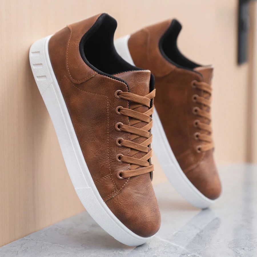 Men's Leather Sneakers Modern Design