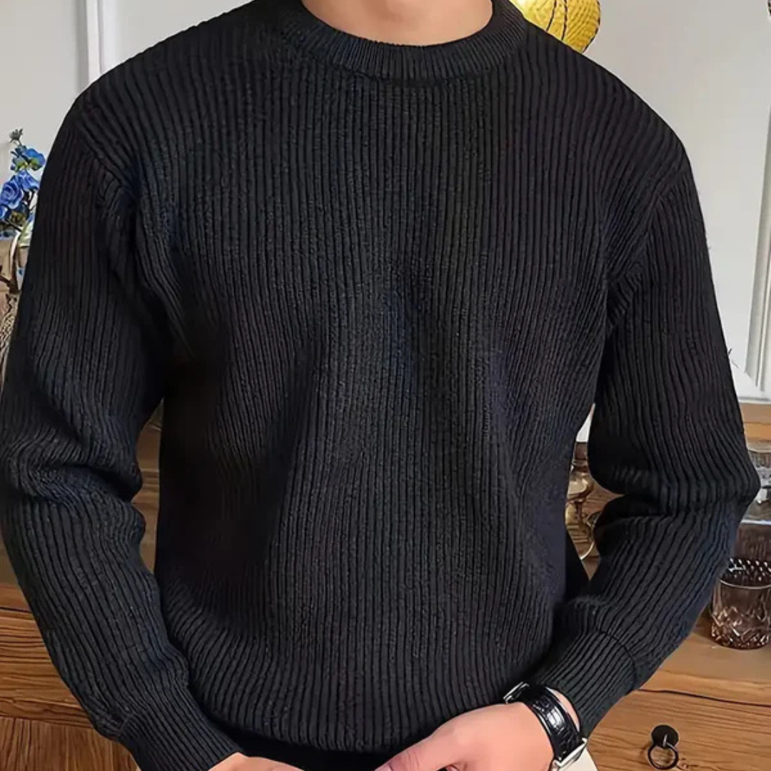 Men's Casual Sweater Black White