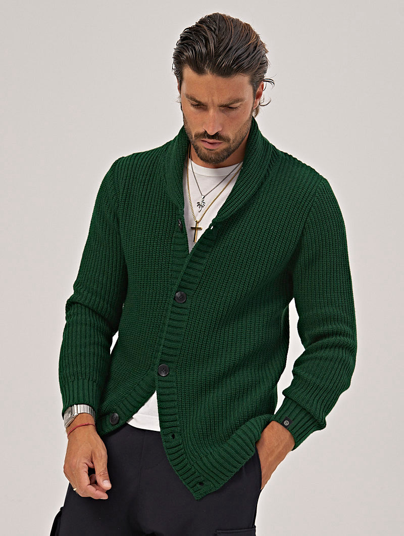 Men's Regular Fit Cardigan with V-neck
