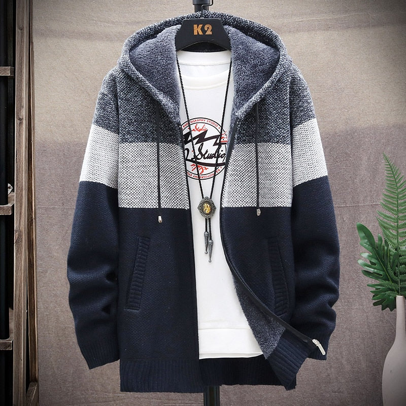 Men's Hoodie Patchwork Jacket
