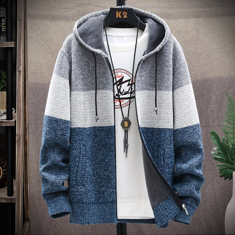 Men's Hoodie Patchwork Jacket
