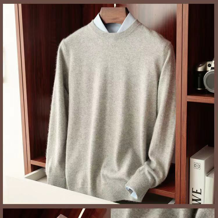 Men's Knitted Jumper with Round Neck