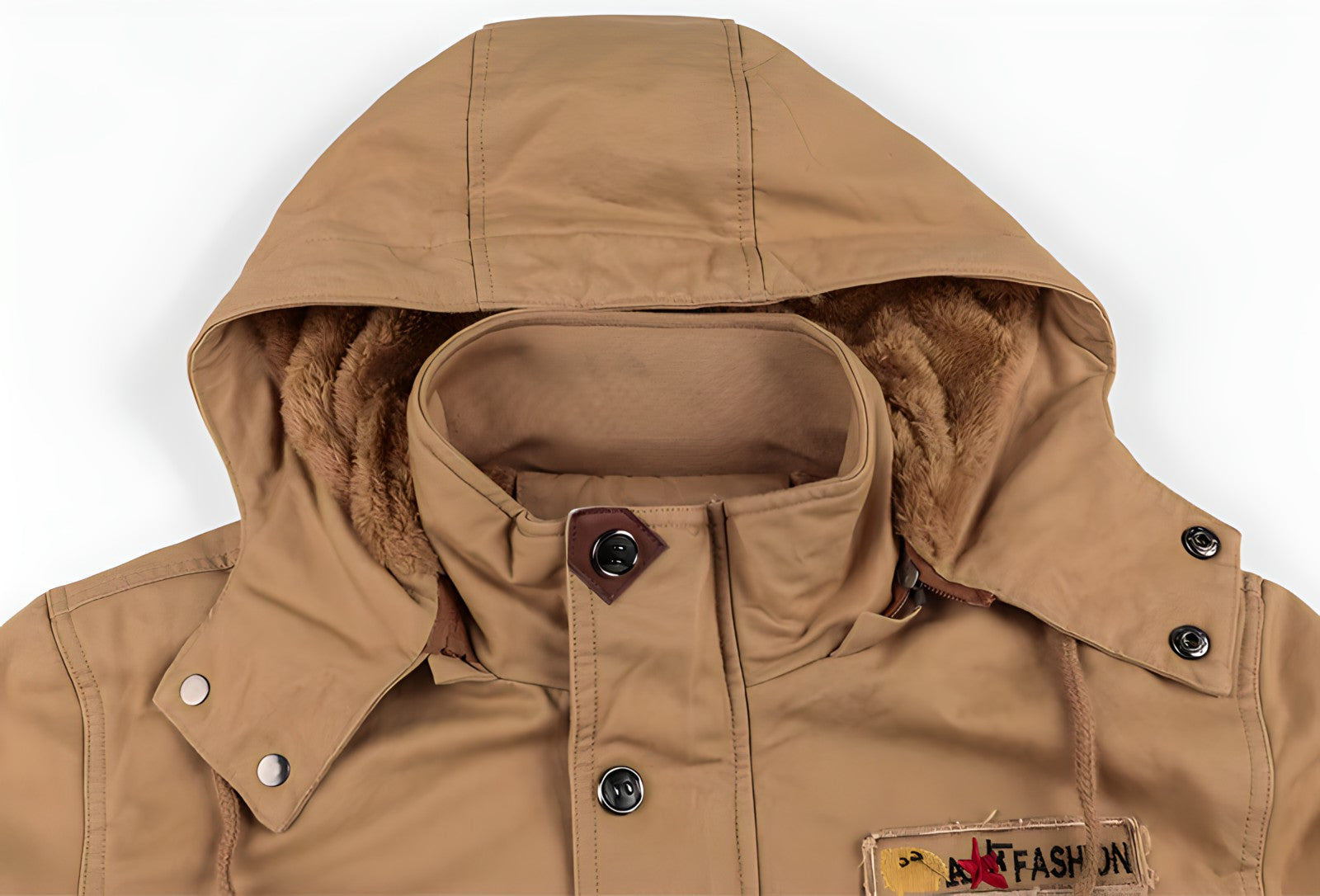 Men's Fleece-Lined Jacket with Hood