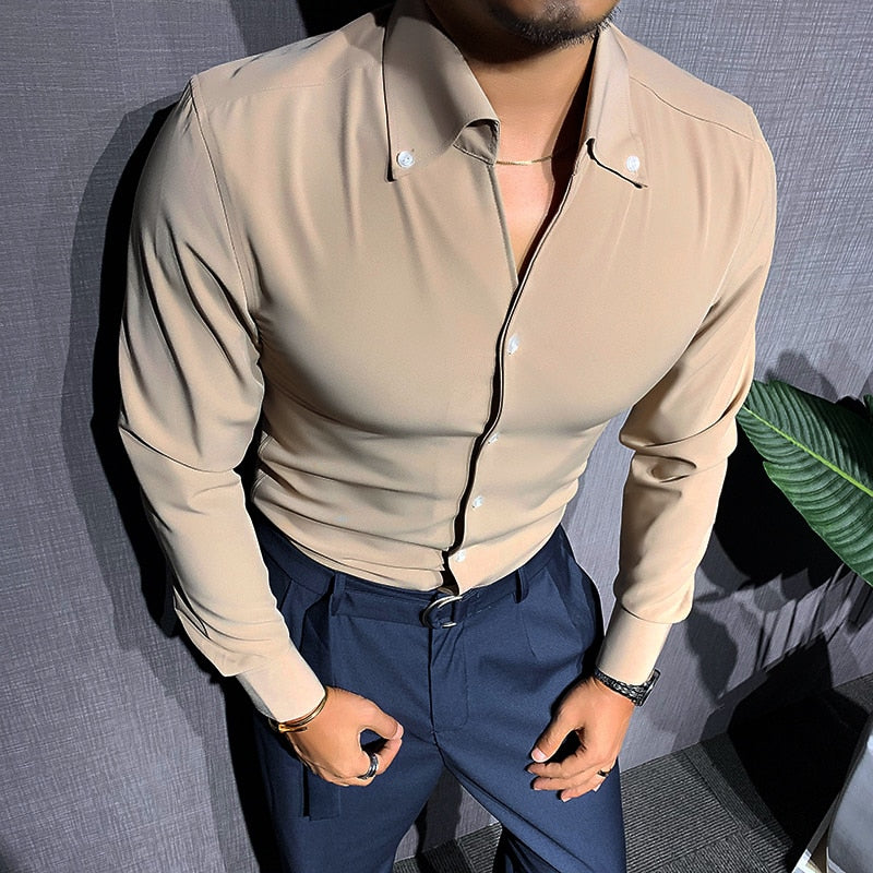 Men's Long Sleeve Shirt Elegant Fit