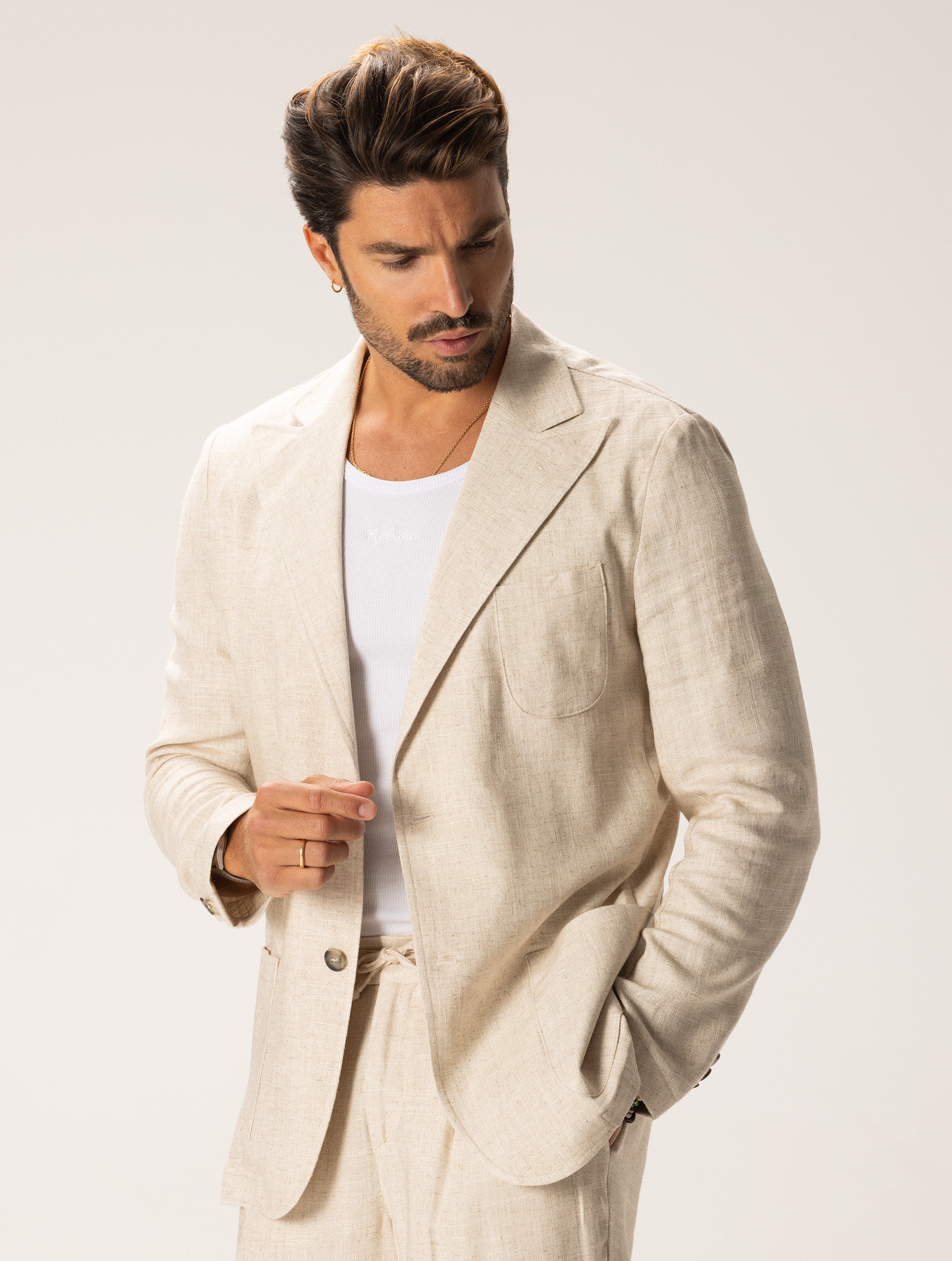Men's Linen Blazer Regular Fit