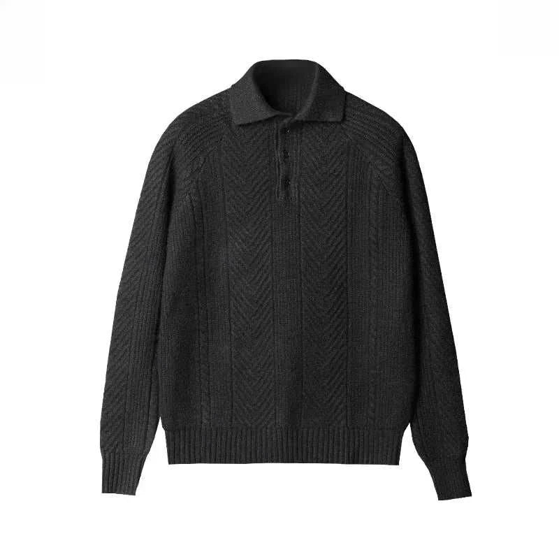 Men's Lapel Sweater in Autumn Style