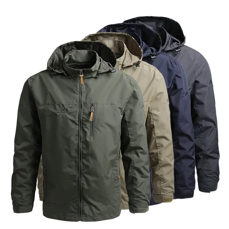 Men's Waterproof Hooded Jacket Outdoor Essential