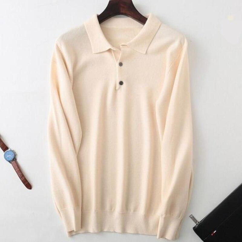 Men's Casual Jumper with Stripe Pattern