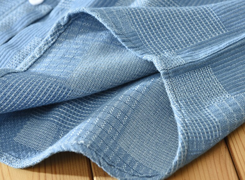 Men's Patchwork Shirt with Long Sleeves