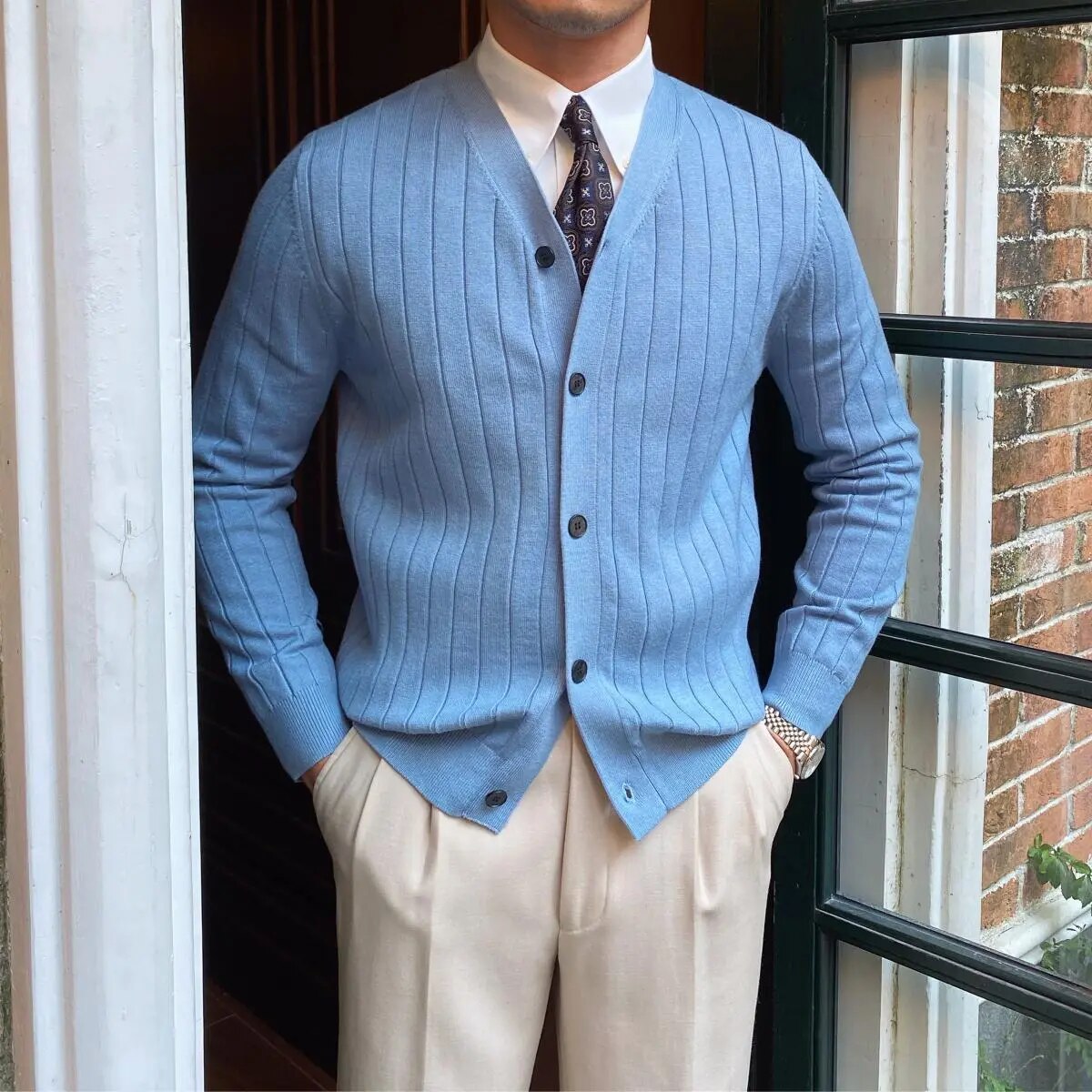 Men's Elegant Cardigan Regular Fit