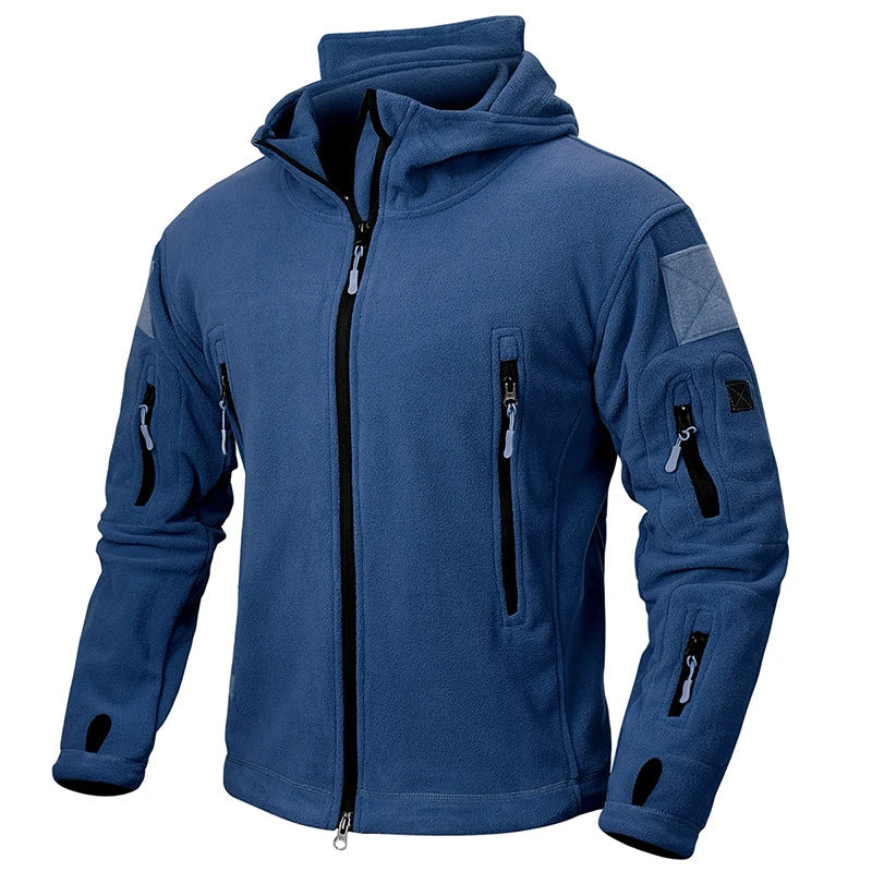 Men's Fleece Jacket with Tactical Design