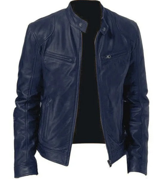 Men's Leather Jacket - Warm and Stylish