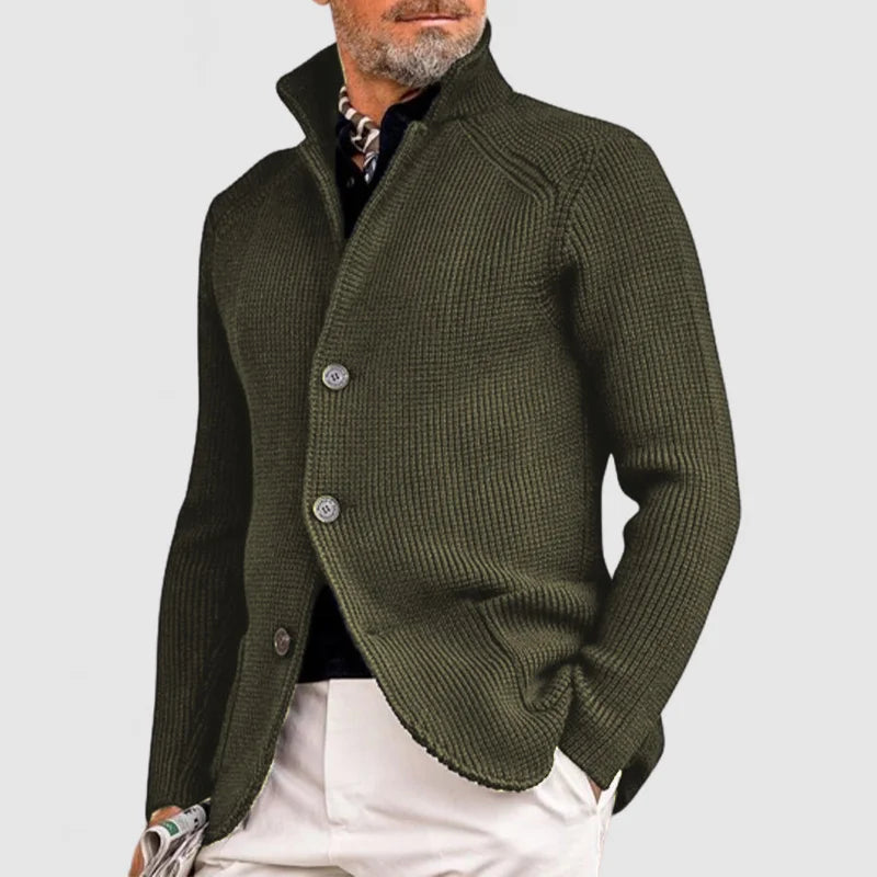 Men's Knitted Cardigan with Pockets