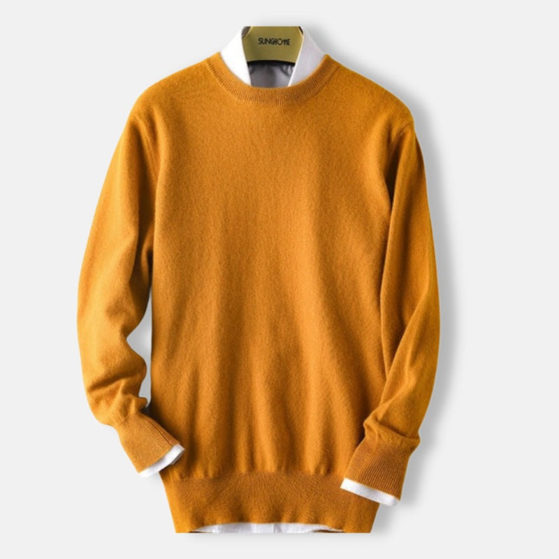 Men's Knitted Jumper with Round Neck