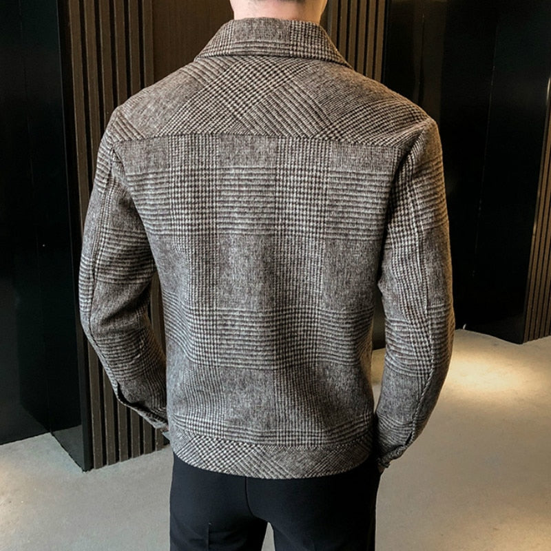 Men's Patchwork Jacket with Elegance