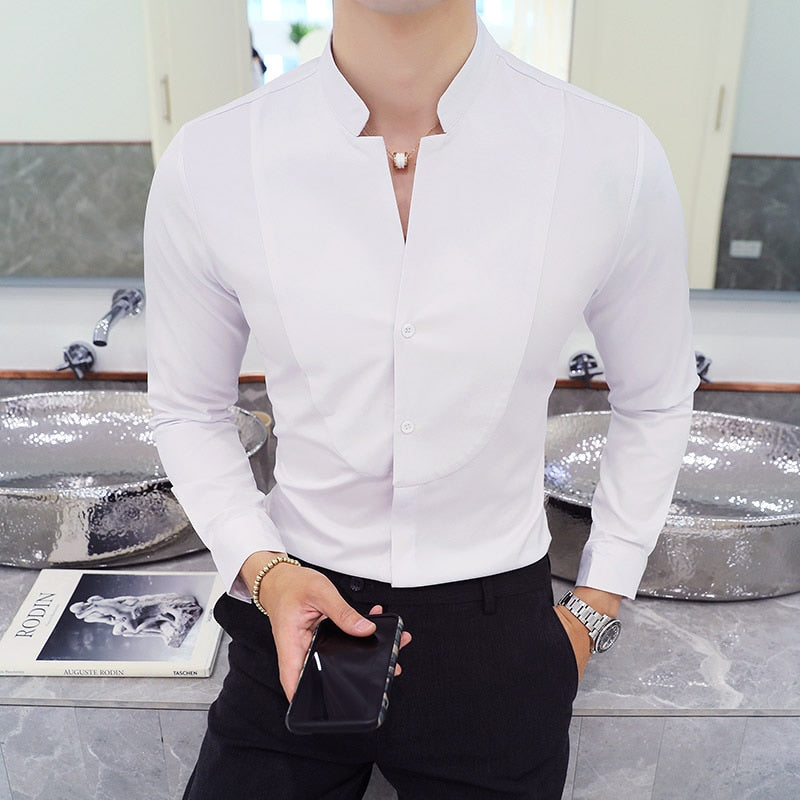 Men's Slim Fit Shirt with Long Sleeves