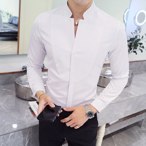 Men's Slim Fit Shirt with Long Sleeves