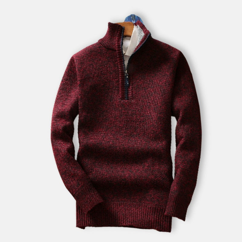 Men's Half-Zip Sweater with Timeless Look