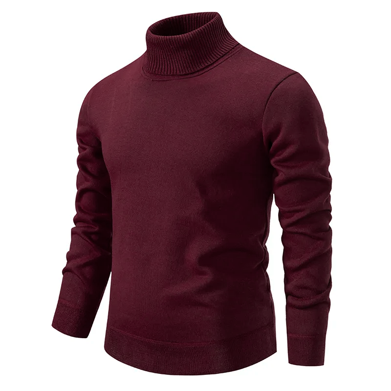 Men's Roll Neck Jumper in Virgin Wool