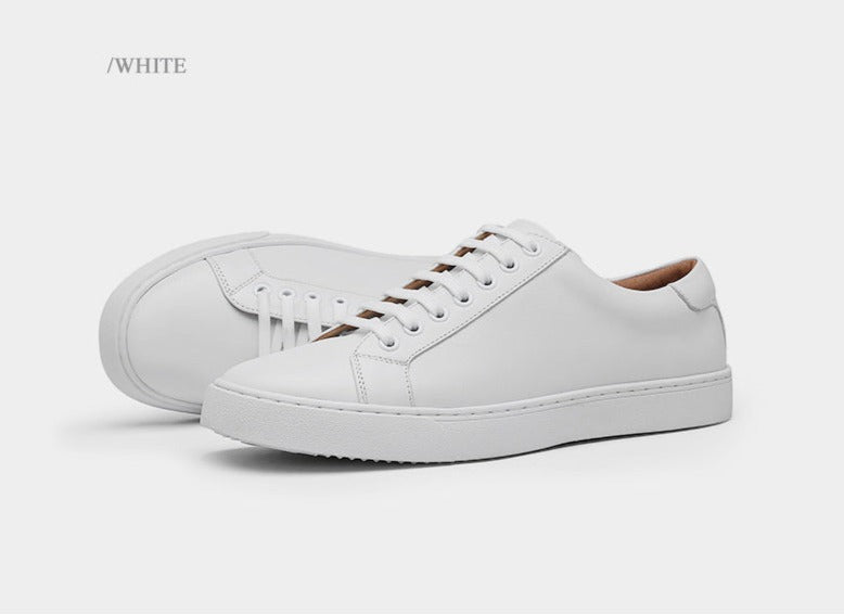 Men's Leather White Shoes